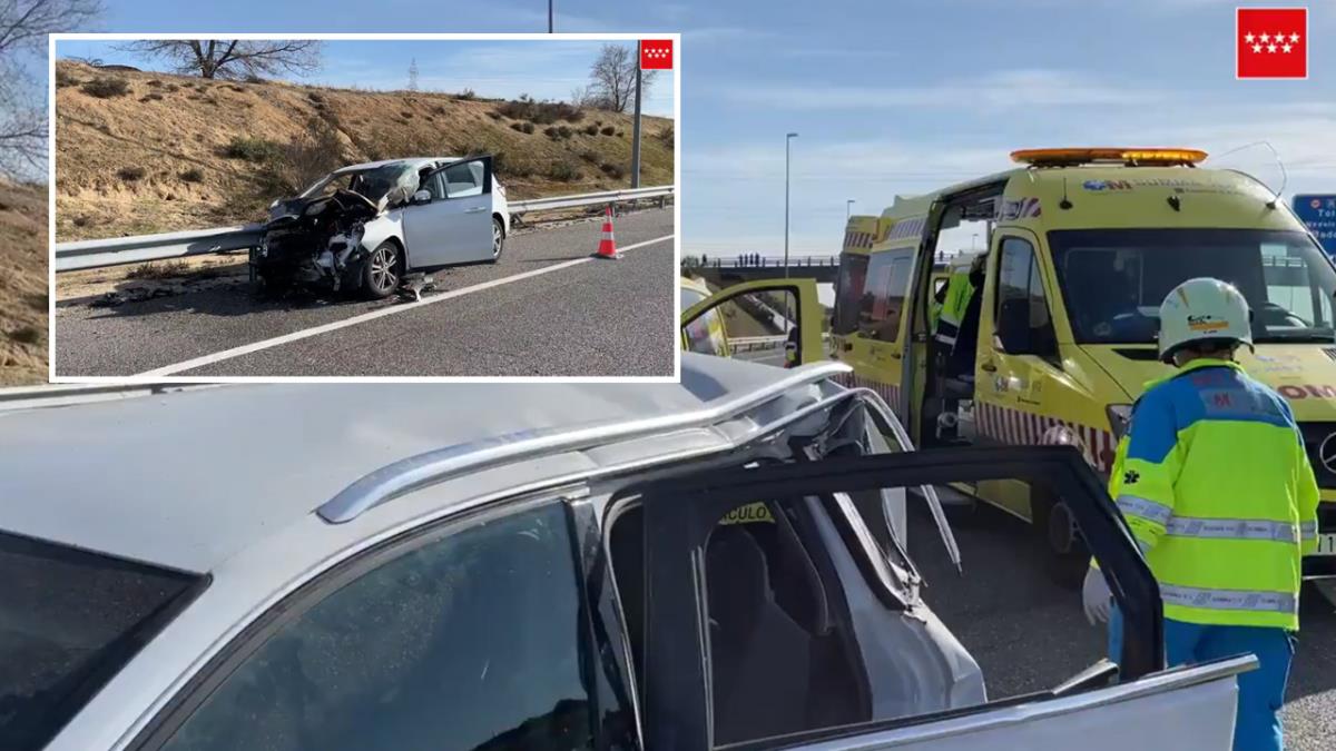 Uno de los coches se encontraba parado en el carril izquierdo de la vía