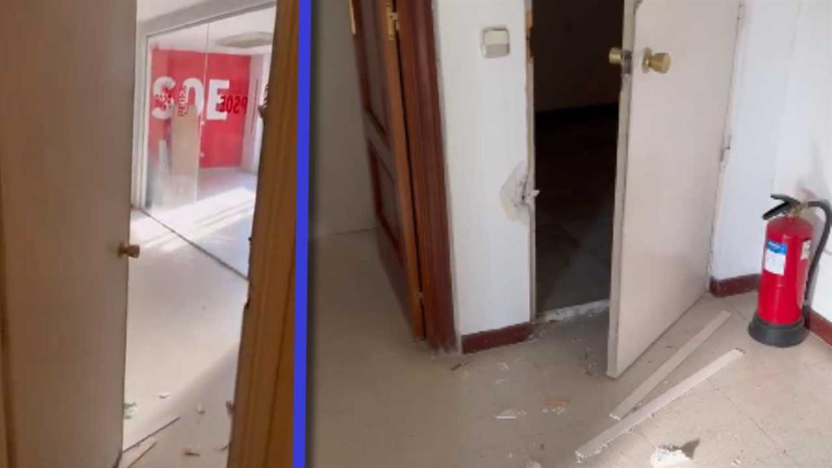 Los socialistas han mostrado en redes como han encontrado el acceso a las instalaciones