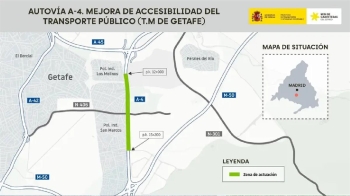 El ministerio de Transportes adjudica por 40,7 millones de euros las obras para mejorar la accesibilidad del transporte público en la A-4
