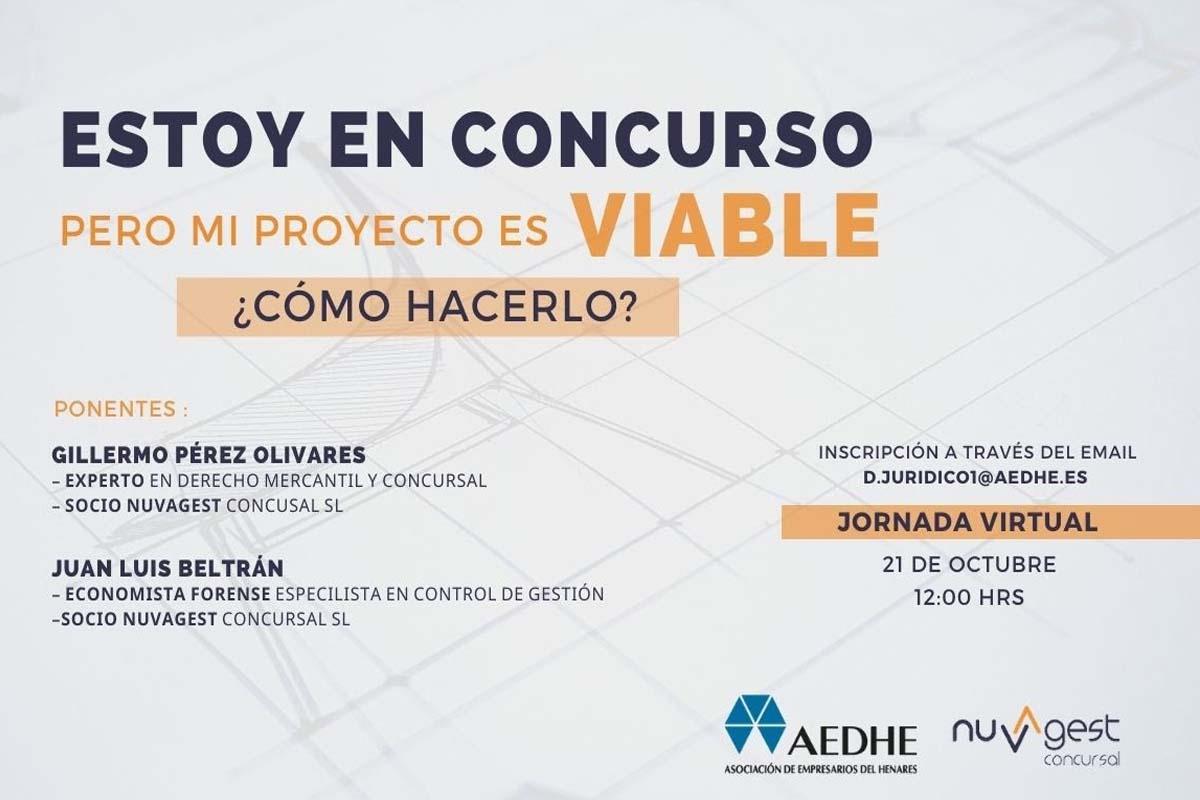 La Asociación de Empresarios del Henares se une a esta compañía de gestión de concursos de acreedores en un evento online