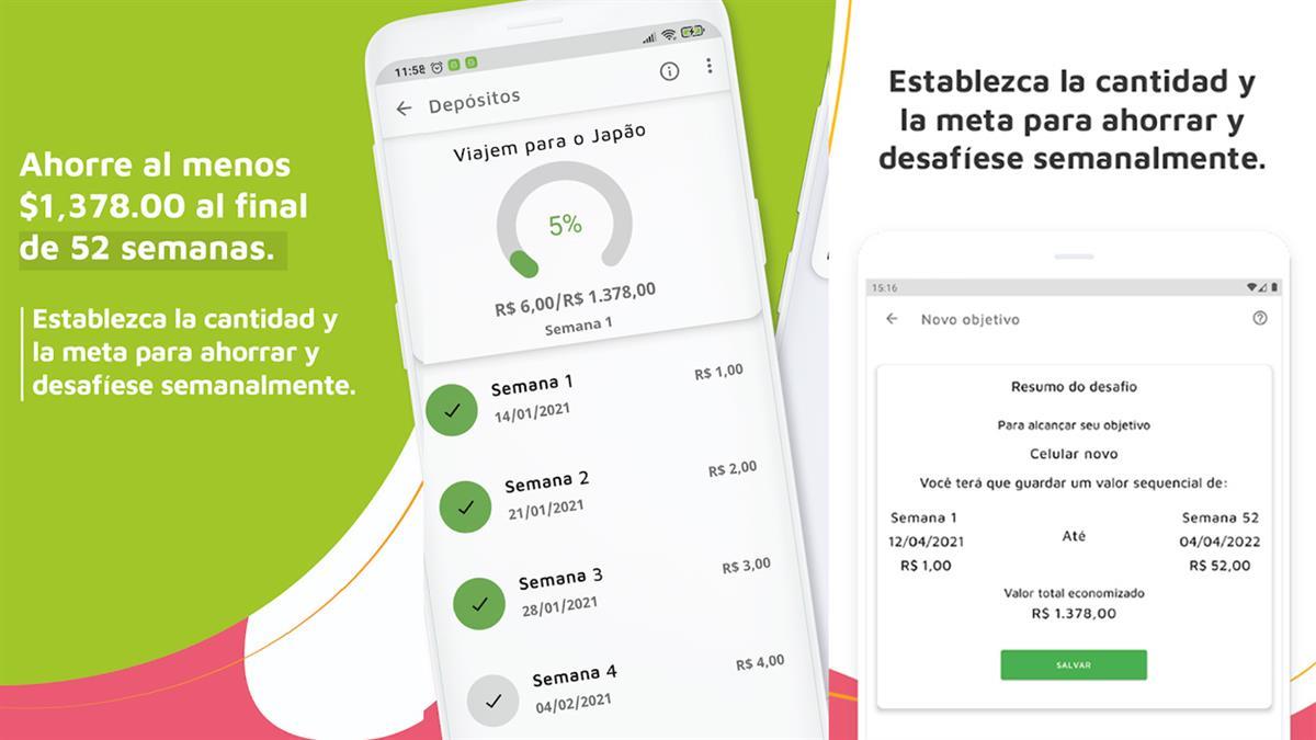 El reto propone retirar una cantidad que aumenta de manera progresiva cada semana