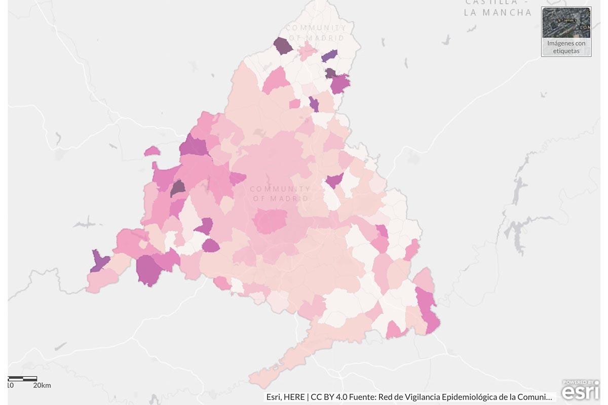 La tasa de incidencia pasa de los 1.061,97 a los 66,01 casos por 100.000 habitantes