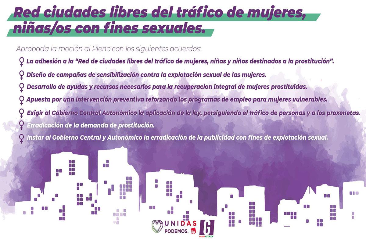 La localidad se adhiere a la Red de Ciudades Libres del Tráfico de mujeres, niñas y niños destinados a la prostitución
