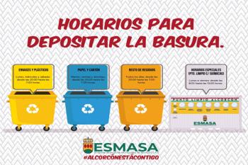 Lee toda la noticia 'Alcorcón mantiene sus horarios para depositar la basura'