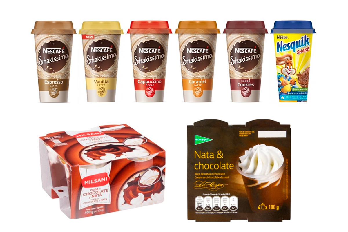 AESAN informa de los lotes afectados de Nescafé Shakissimo, Nesquik Shake, copa choco nata  HORAS (El Corte Inglés) y copa choco nata marca Milsani (ALDI)