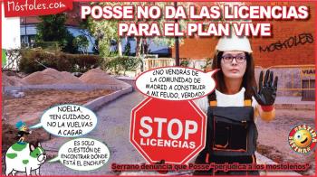 El secretario general del PP afirma que las 430 del plan Vive de Móstoles no se puede iniciar "porque lo retiene el Ayuntamiento"