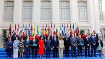 Se organizó un acto de  celebración de la Fiesta Nacional