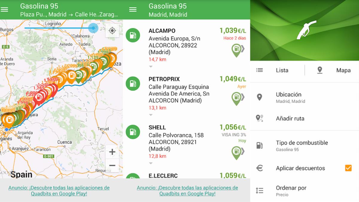 Filtra por zonas, tanto si tienes planeado un viaje como para tu consumo habitual