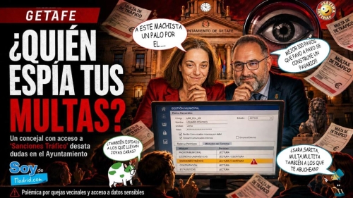 ¿Por qué un concejal de Getafe aparece con acceso activo al módulo de sanciones de tráfico?
