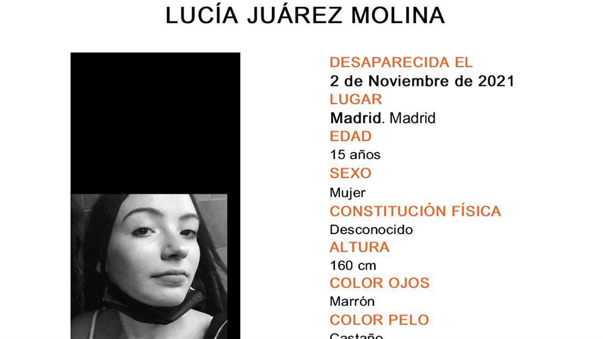 La chica desapareció el 2 de noviembre