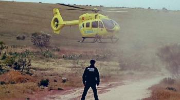 El ciclista sufrió un accidente por el que tuvo que ser recogido en helicóptero