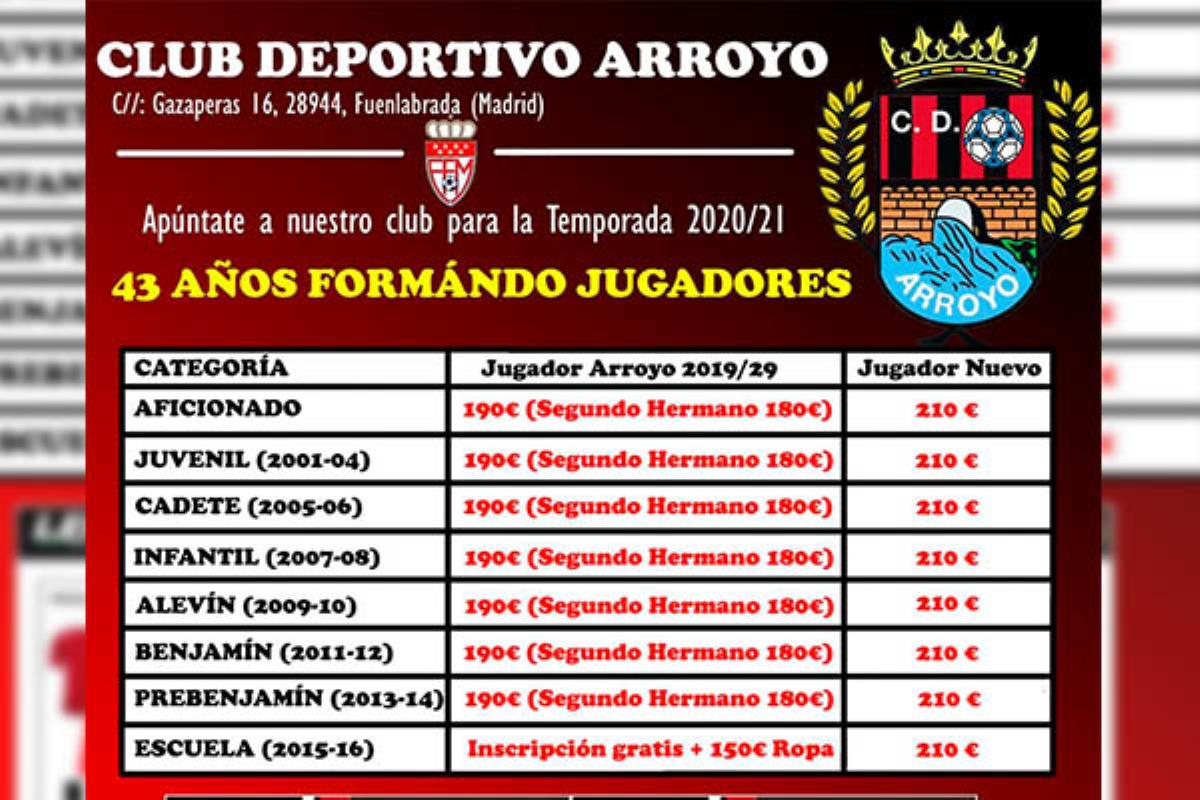 El club tiene abierto el plazo de inscripción para la temporada 2020/2021