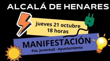 Manifestación el día 21 de octubre contra la subida en el precio de la luz 