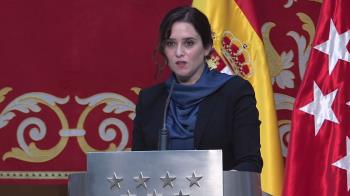 La todavía presidenta de la Comunidad de Madrid arremete contra el Gobierno de Sánchez