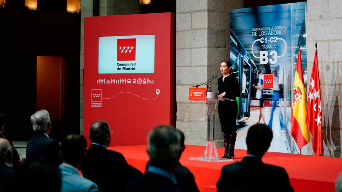 La medida, anunciada por la presidenta regional, supone un ahorro de hasta 200 euros al año