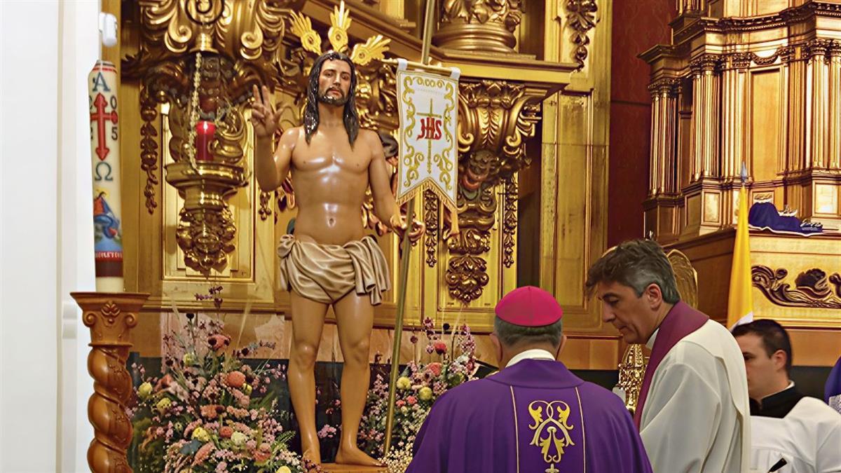 La nueva talla de Jesús Resucitado, bendecida este 8 de marzo, desfilará por las calles de la ciudad el próximo Domingo de Resurrección 