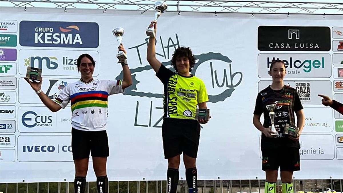 Alba Riera y Borja Conejos triunfan en la final de la Copa de España de Trial Bici de Estella-Lizarra