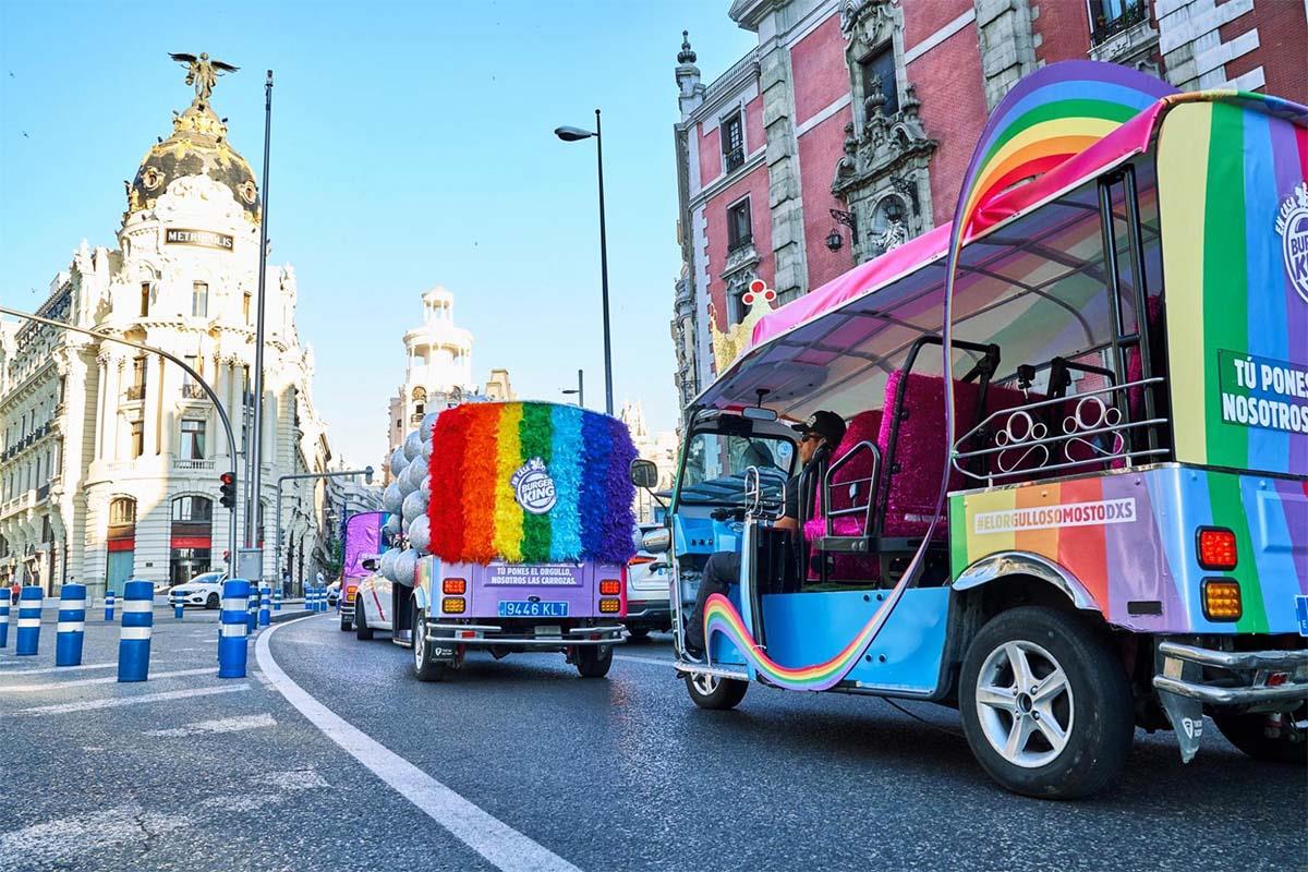 Hasta el 5 de julio los pedidos a domicilio por la zona de Chueca se llevarán en carrozas