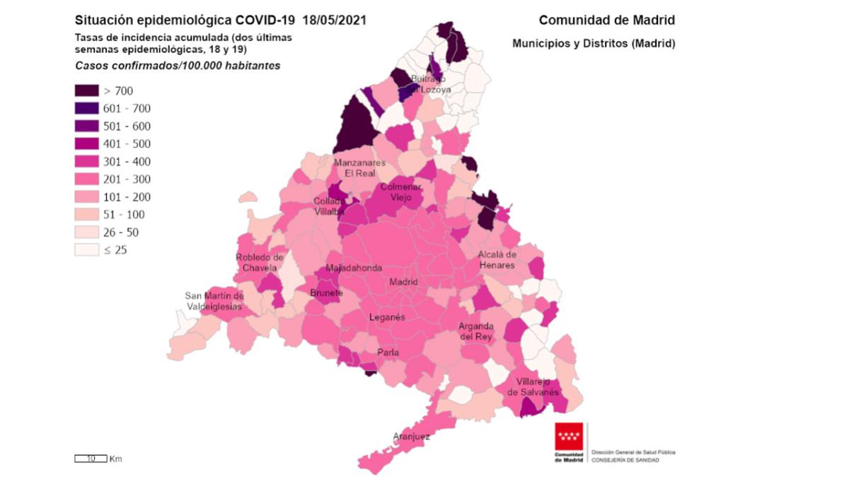 Colmenar Viejo guarda las peores cifras dentro de los municipios con más de 100.000 habitantes