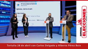 Carlos Delgado (ULEG) y Alberto Pérez Boix (exconcejal del PP) participan en la tertulia de Televisión de Madrid