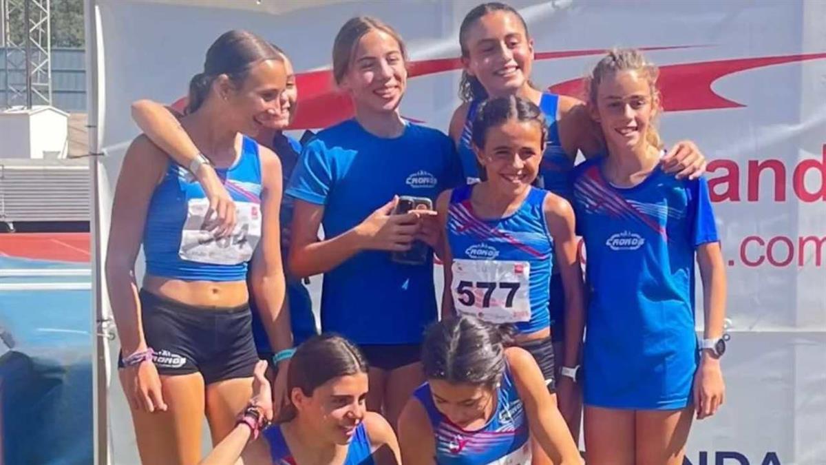Leire Abril Sainz y Erika Luis Bango participaron en el campeonato de la Comunidad de Madrid sub-14 de atletismo
