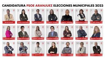 Los socialistas de Aranjuez avalan la lista de Óscar Blanco para concurrir a las Elecciones Municipales