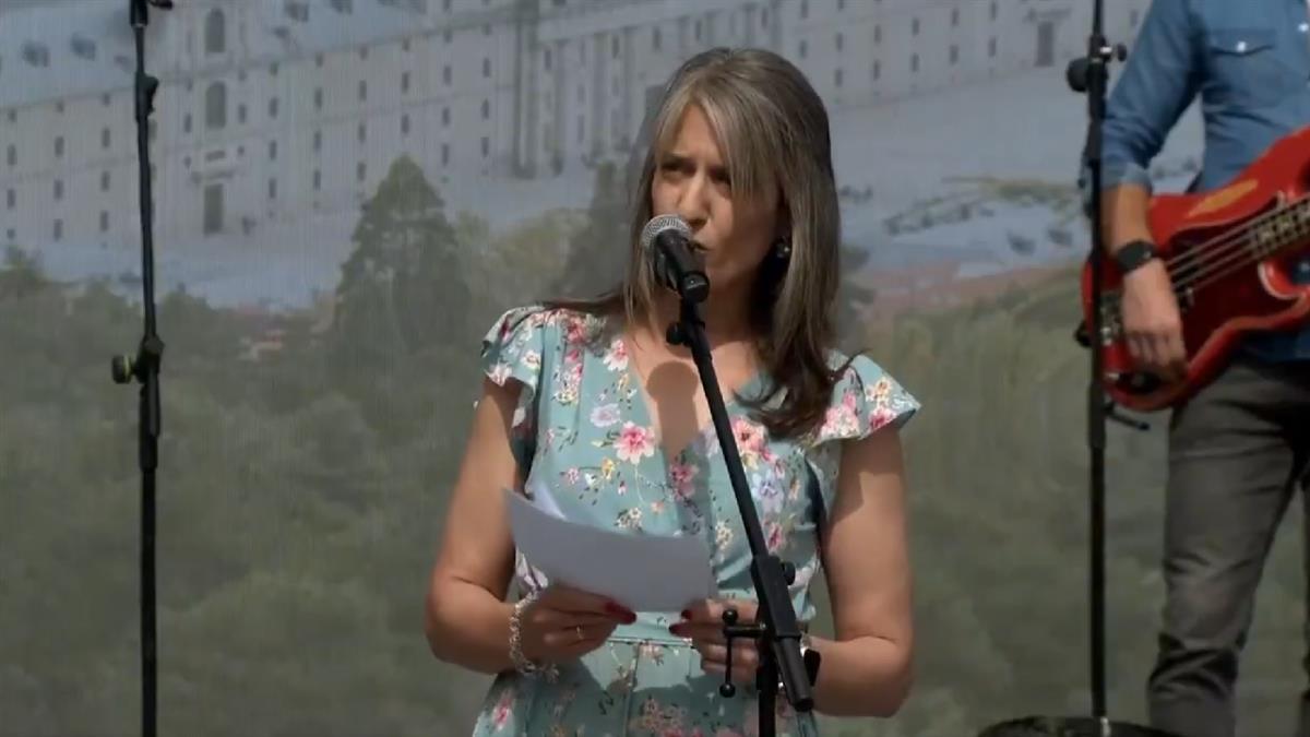 Declaraciones por parte de la alcaldesa de San Lorenzo durante el acto organizado por el PP en Madrid