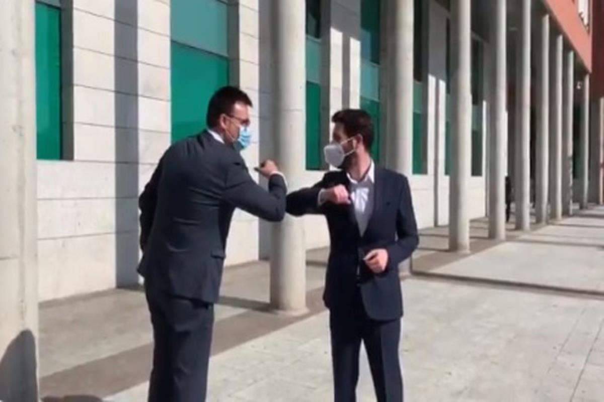 El portavoz de Cs en la Asamblea de Madrid ha estado acompañado por el vicealcalde, Miguel Ángel Arranz