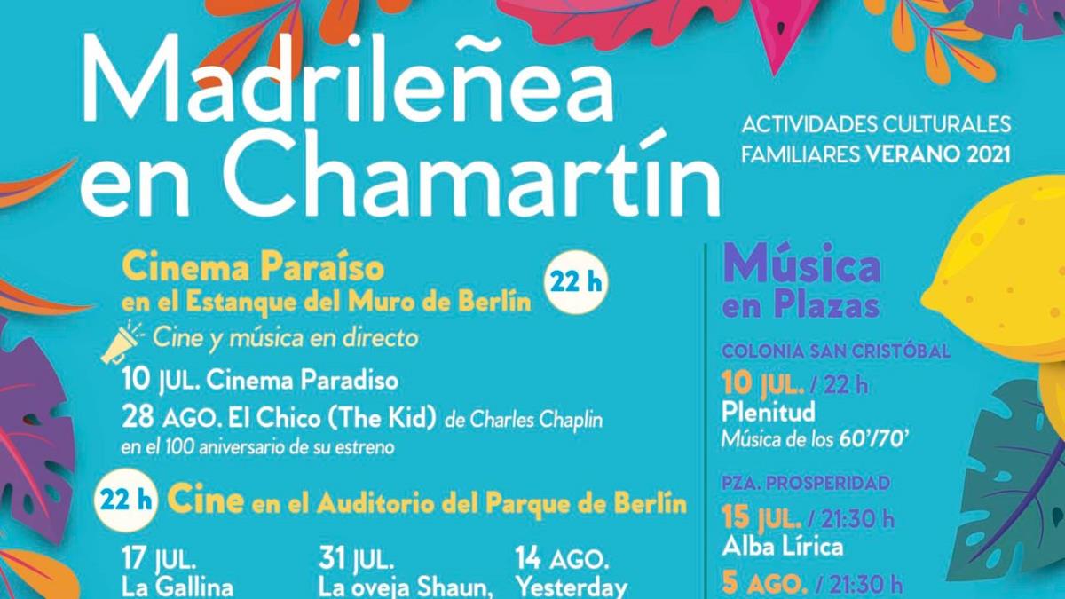 Con actividades que incluyen cine de verano, música y espectáculos infantiles en parques y plazas