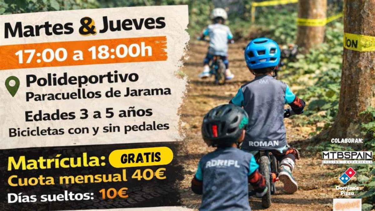 La Escuela de Ciclismo ofrece clases dirigidas a los pequeños de entre 3 y 5 años
