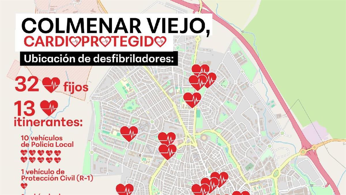 En la actualidad cuenta con 45 desfibriladores repartidos en 32 ubicaciones diferentes