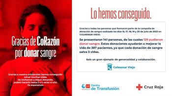 141 voluntarios donaron sangre en julio