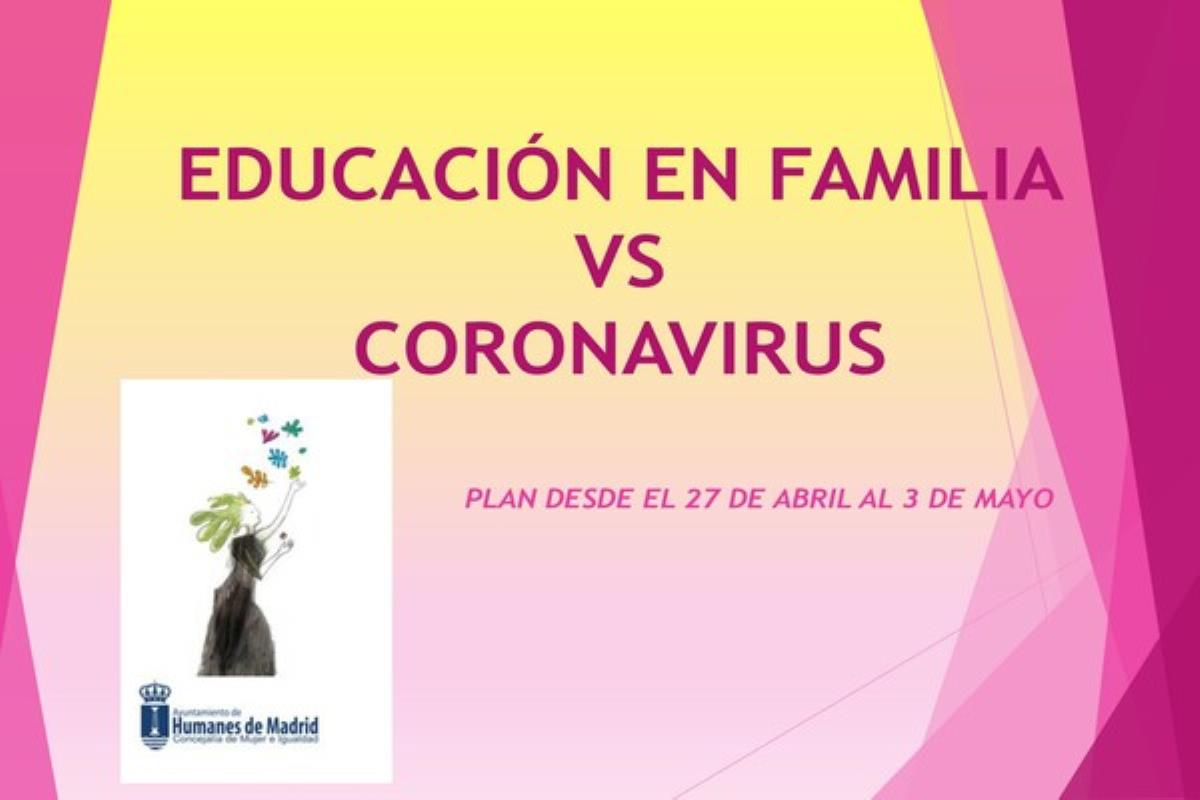 La Concejalía de Mujer e Igualdad lanza el programa 'Educación en familia VS coronavirus'