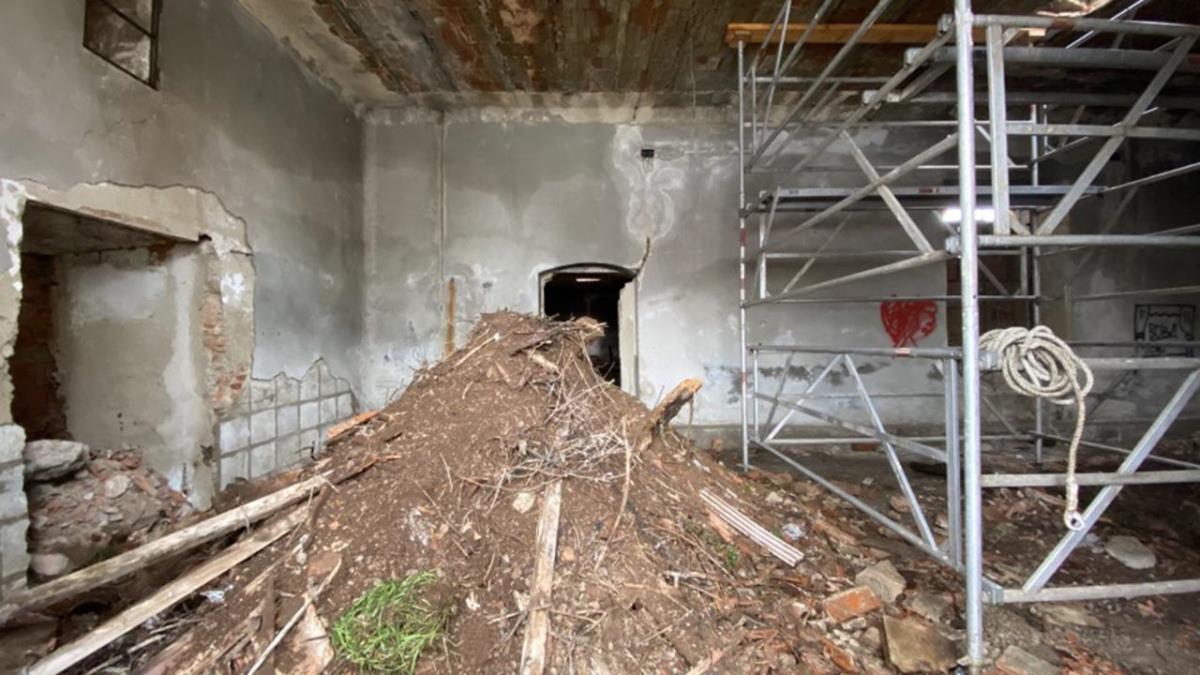 Este edificio renacentista, parte del conjunto del Palacio Arzobispal, está siendo intervenido de emergencia para salvarlo del derrumbe