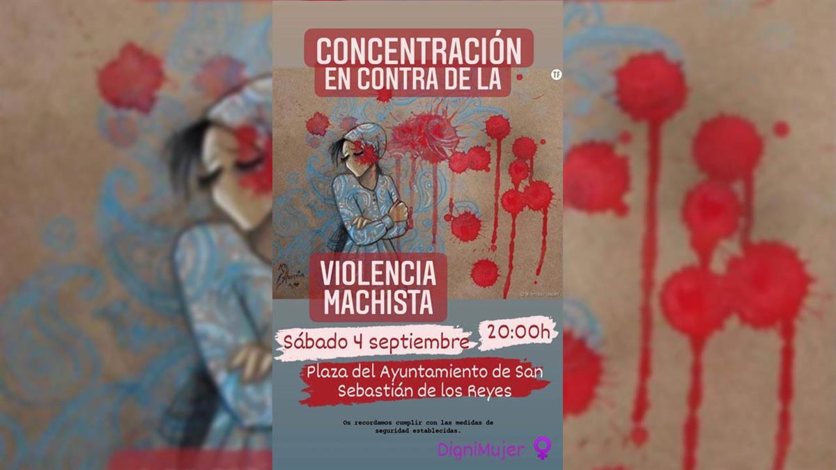 Este Sábado tendrá lugar una concentración en contra de la violencia machista en las calles de San Sebastián de los Reyes