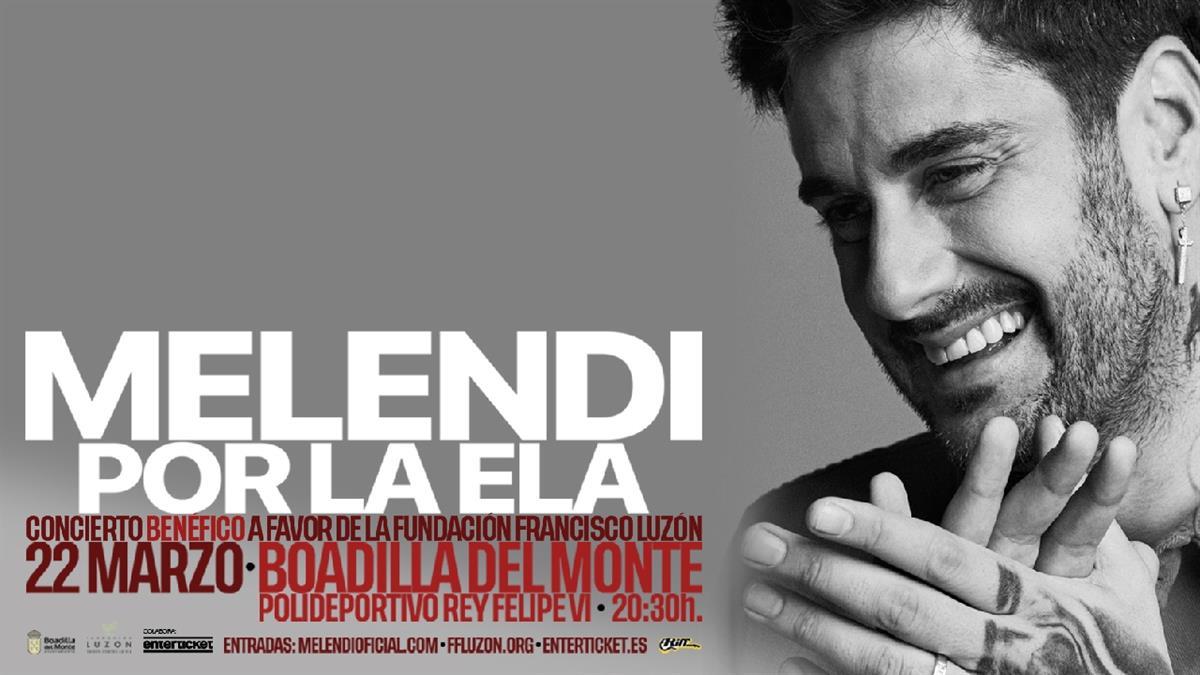 Melendi se suma a la lucha contra la ELA con un concierto benéfico en el Pabellón Rey Felipe VI 