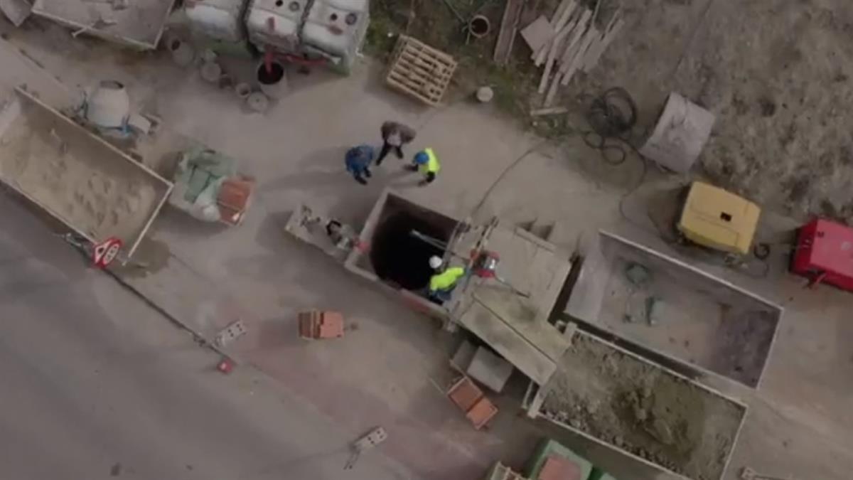 Las obras de construcción de la red de drenaje perimetral han llegado hasta esta zona de los Villares Sur 