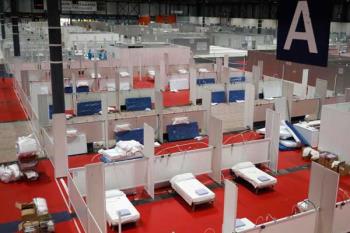 El hospital provisional mantiene únicamente el pabellón 9 tras el descenso en el número de contagios