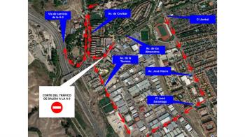 Por trabajos de mejora, el túnel de salida a la A-3 desde la avenida de los Almendros permanecerá cortado hasta el 26 de agosto