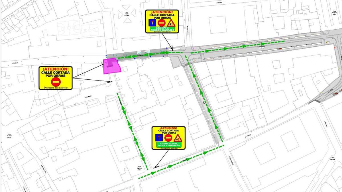Comienzan los trabajos en la intersección de la calle Avellaneda con la calle Escritorios 