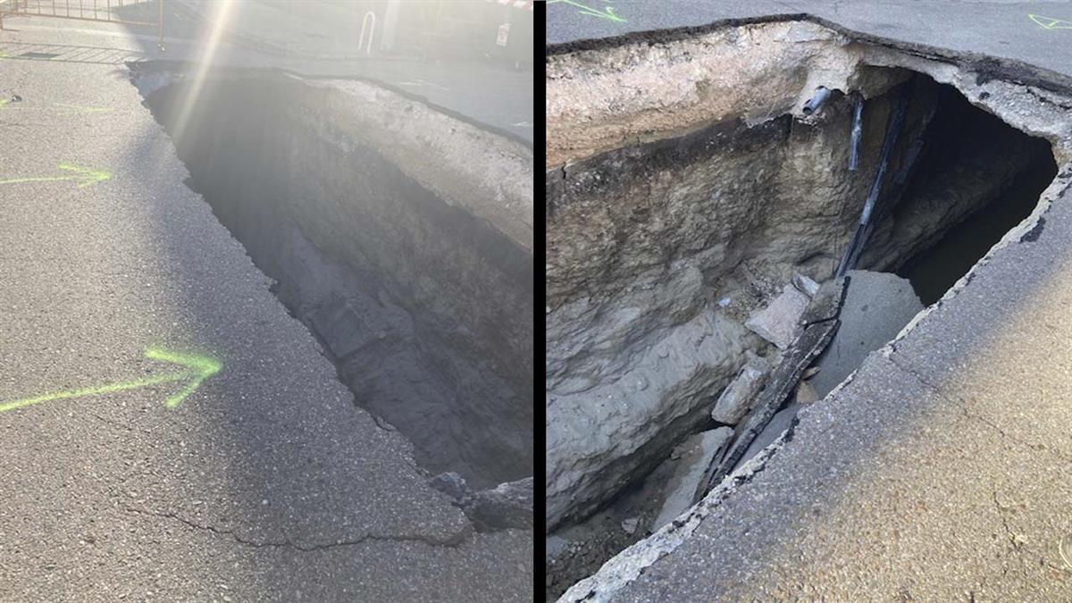 El Ayuntamiento de Coslada comienza los trabajos de reparación del socavón, con más de 30 metros cuadrados de longitud