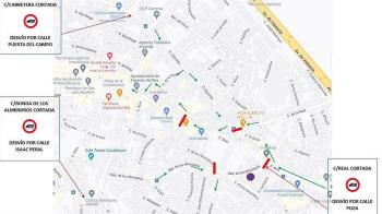 Las desviaciones afectarán los próximos 8 y 9 de marzo 