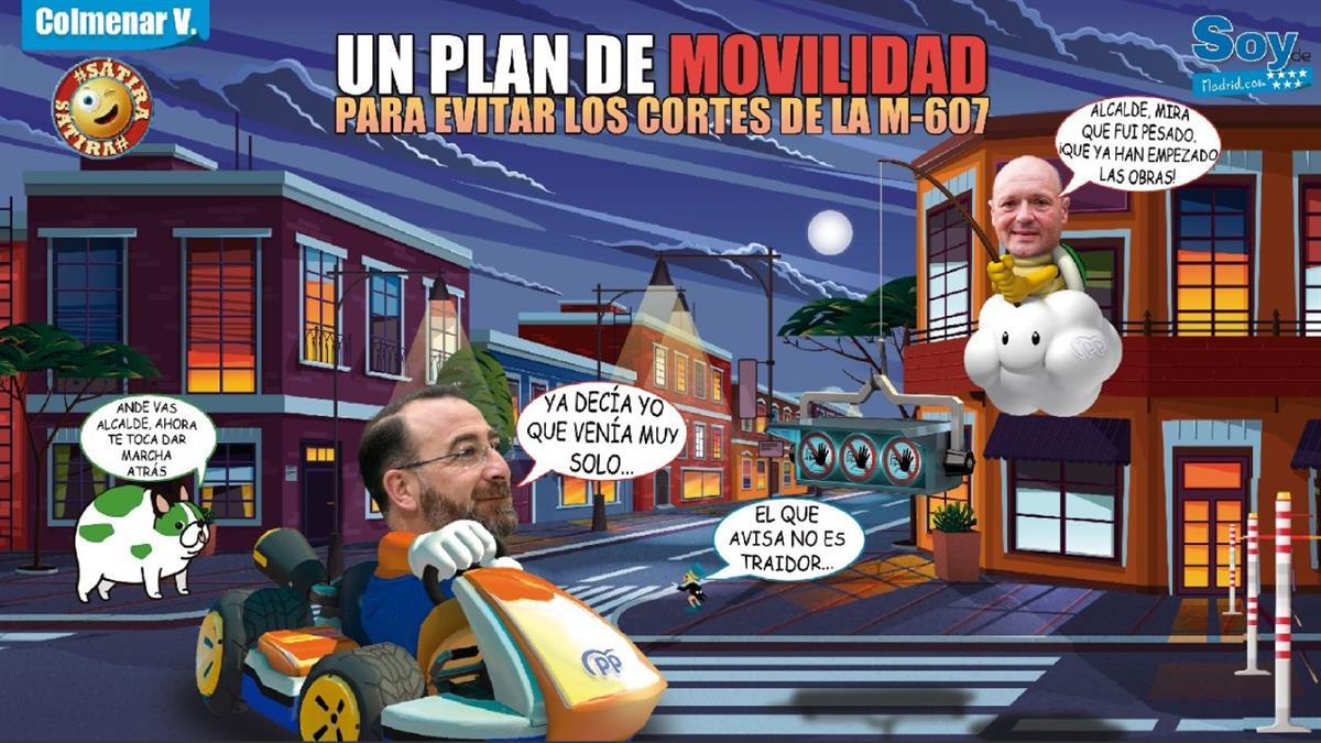 Las obras de la M-607 obligan a cortar la salida dirección Madrid