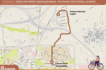 El Ayuntamiento ha ideado este itinerario para que los trabajadores de los nueve polígonos puedan acudir en bicicleta