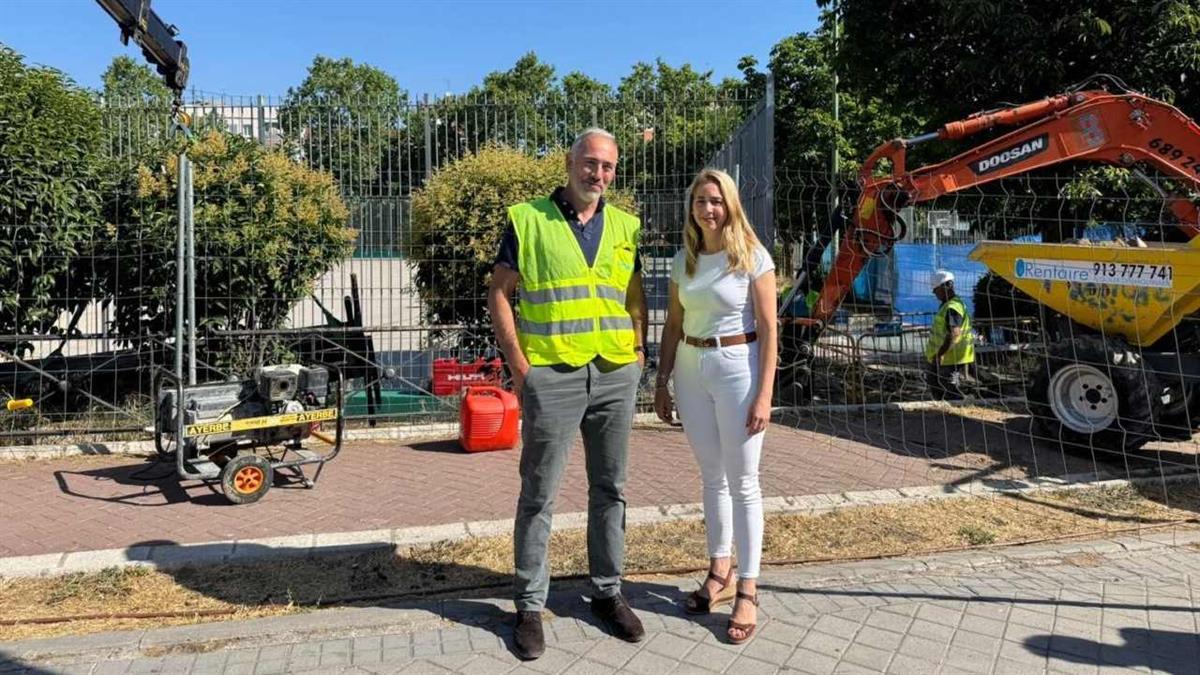 La actuación consiste en la instalación de una estructura metálica de grandes dimensiones