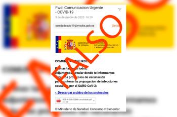 Este phishing contiene unos supuestos protocolos de vacunación