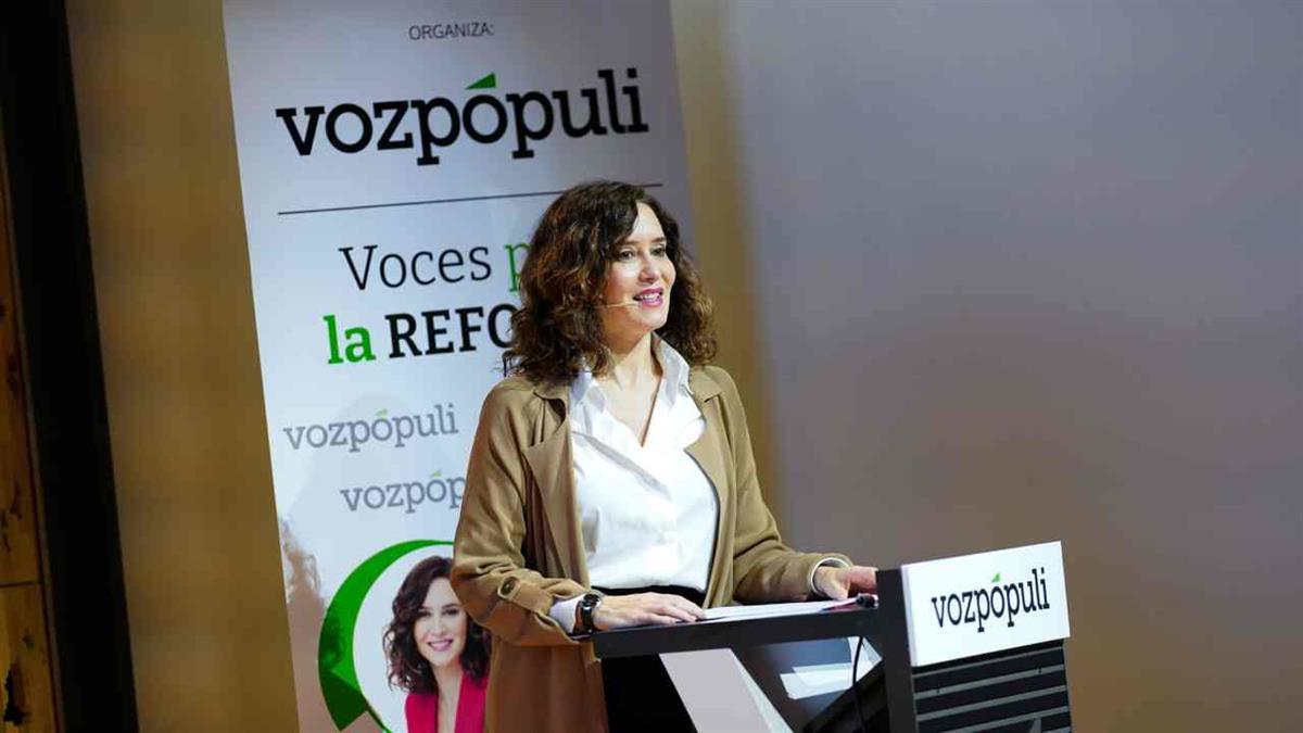 La presidenta regional asegura que "Madrid dirá no a la indecencia, a la mentira y a la traición"