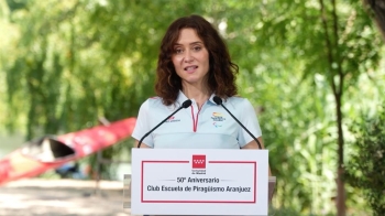 La presidenta de la Comunidad de Madrid se acordó del club madrileño y de su final de Conference con estas palabras