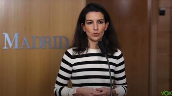 Rocío Monasterio ha hecho declaraciones antes del Pleno de la Asamblea