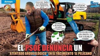 El PSOE denuncia el "desmantelamiento" del yacimiento 